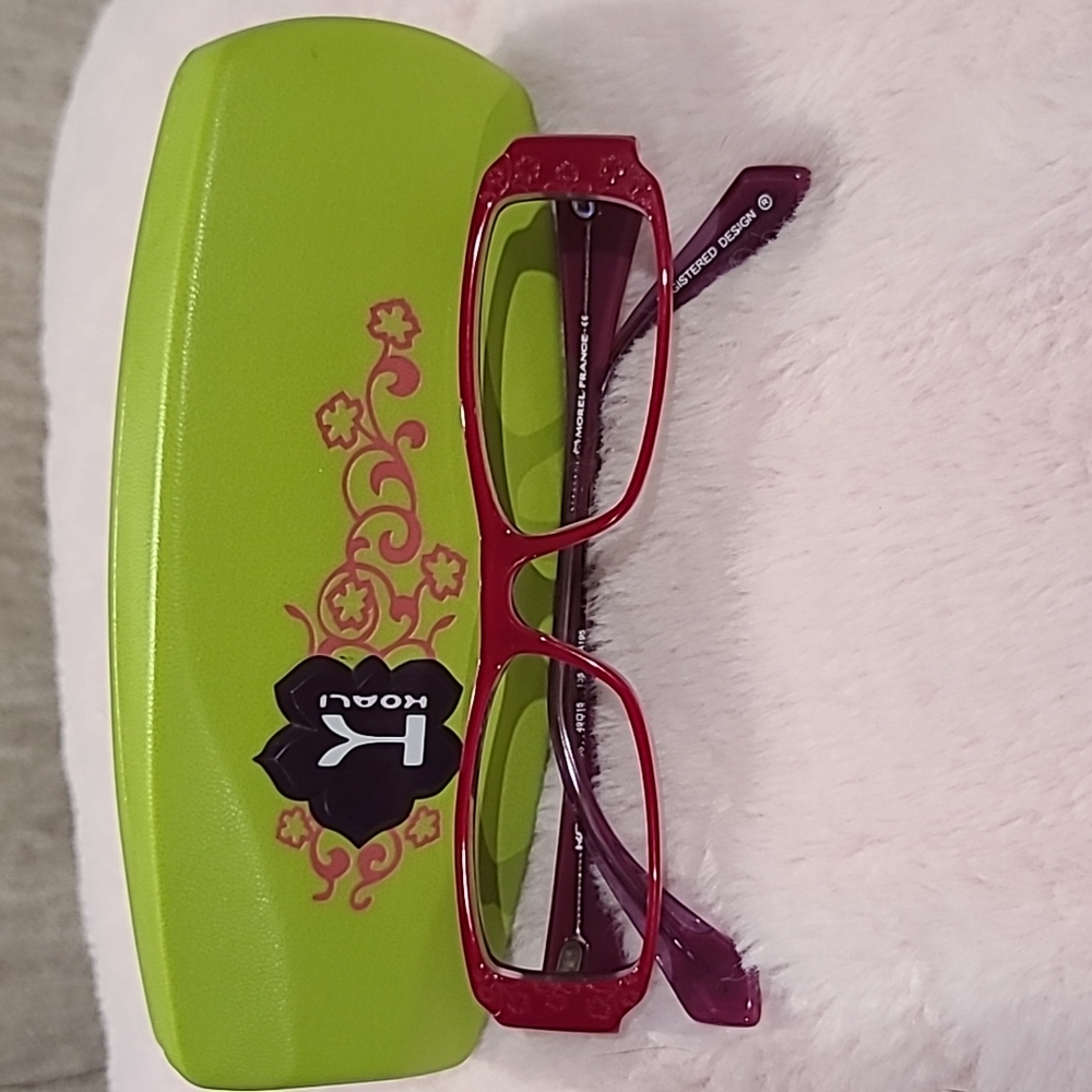 Morel Koali made in France red eyeglass frame
